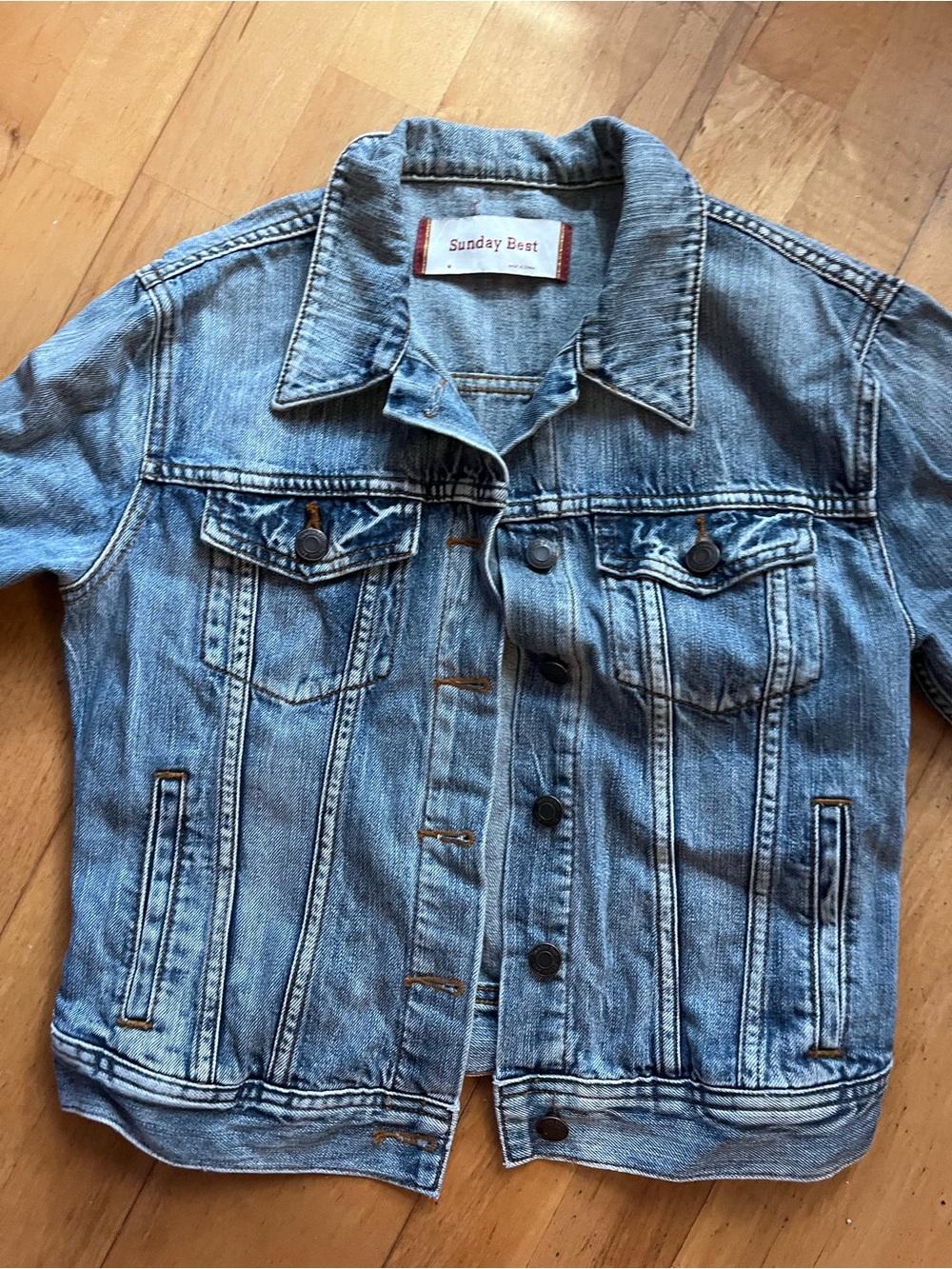 Distressed denim jacket Medium